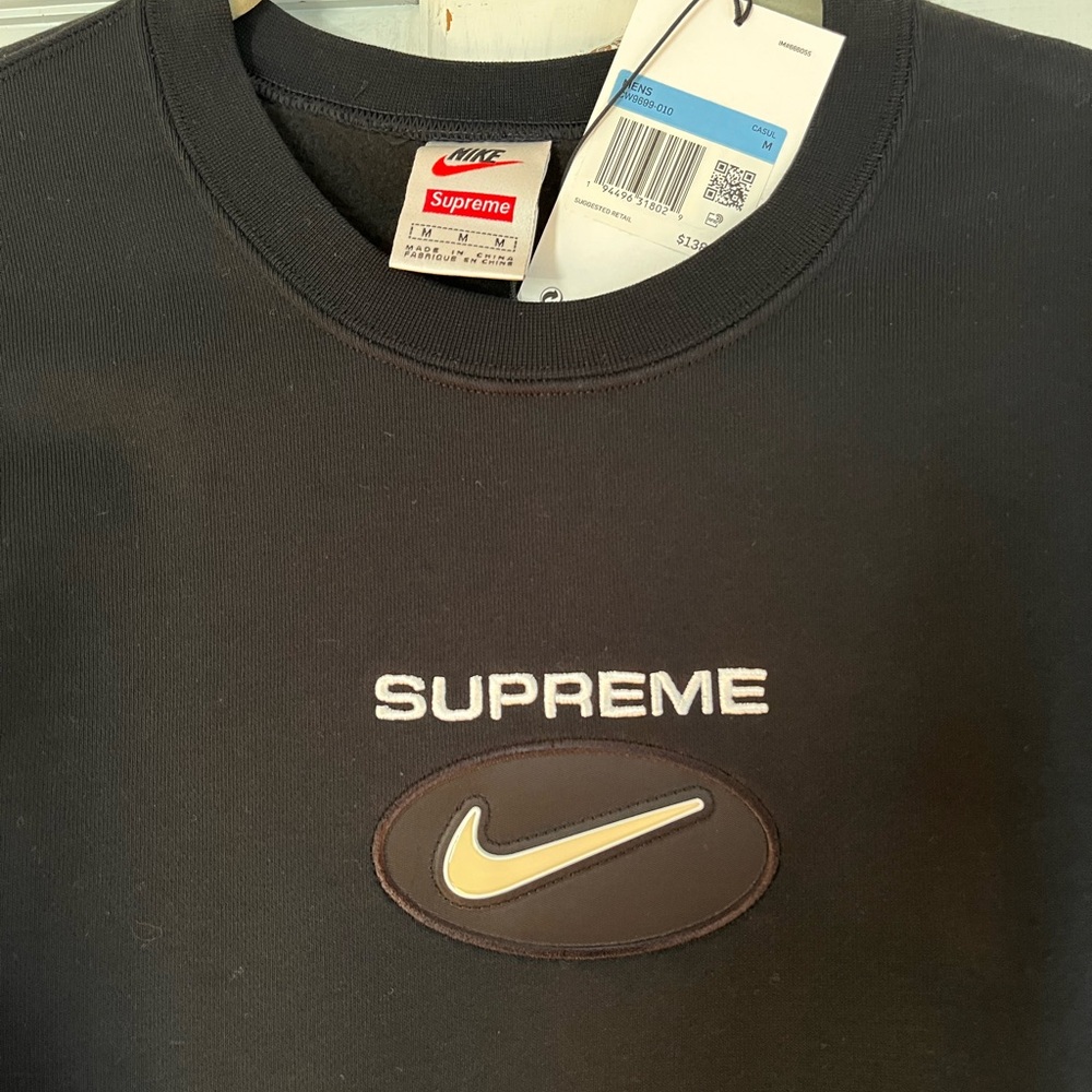 Supreme x Nike Jewel Crewneck Sweatshirt FW20 black Men’s medium NWT 100% auth
